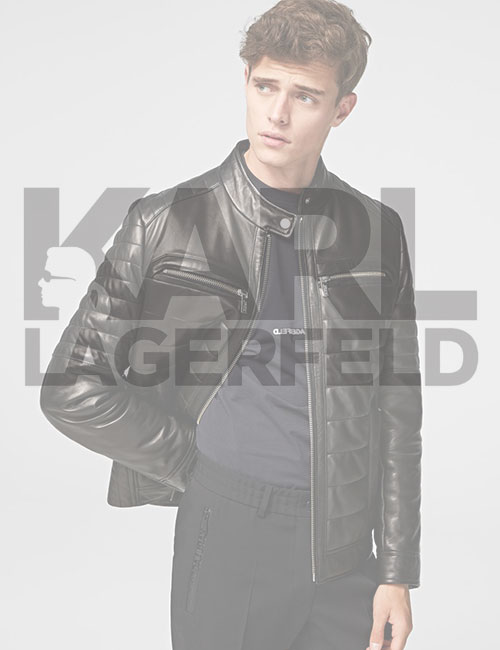Мужская кожаная куртка Karl Lagerfeld
